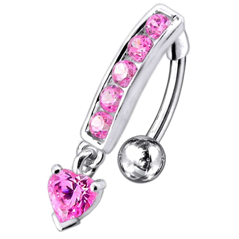 925 Sterling Silver Reverse Belly Button Bar