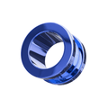316L Surgical Steel Basic Dark Blue External Threaded Tunnel