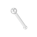 14K Gold Plain Bead Ball Top Nose Bone Stud