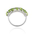 925 Sterling Silver 7 CZ's Paved Seamless Continuous Nose Hoop Ring