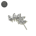 G23 Titanium CZ Jewelled Marquise Tiara Threadless Push-fit Top