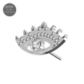 G23 Titanium CZ Jewelled Evil Eye Design Thread-less Push-Fit Top