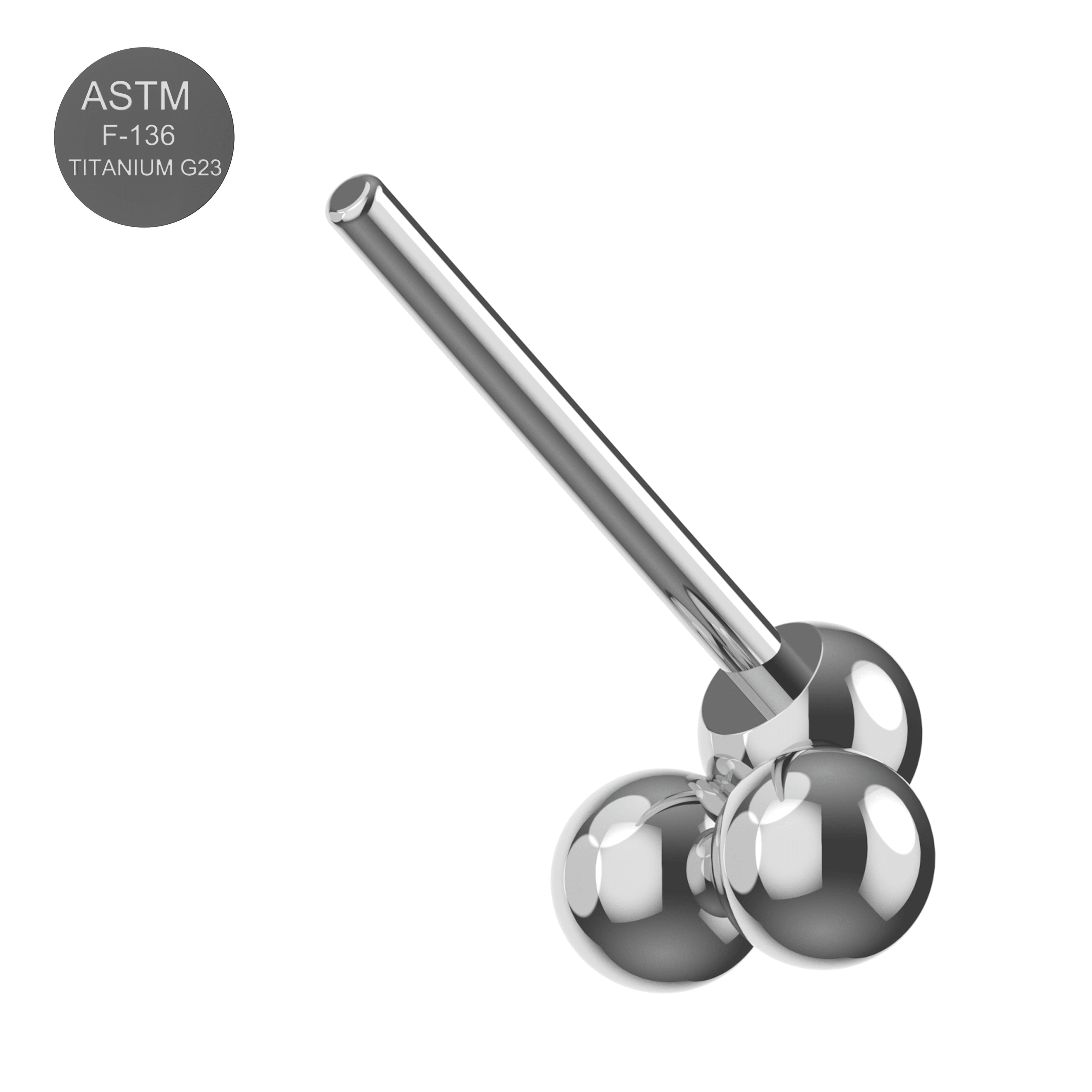 G23 Titanium Tri-Ball Thread-less Push-Fit Top