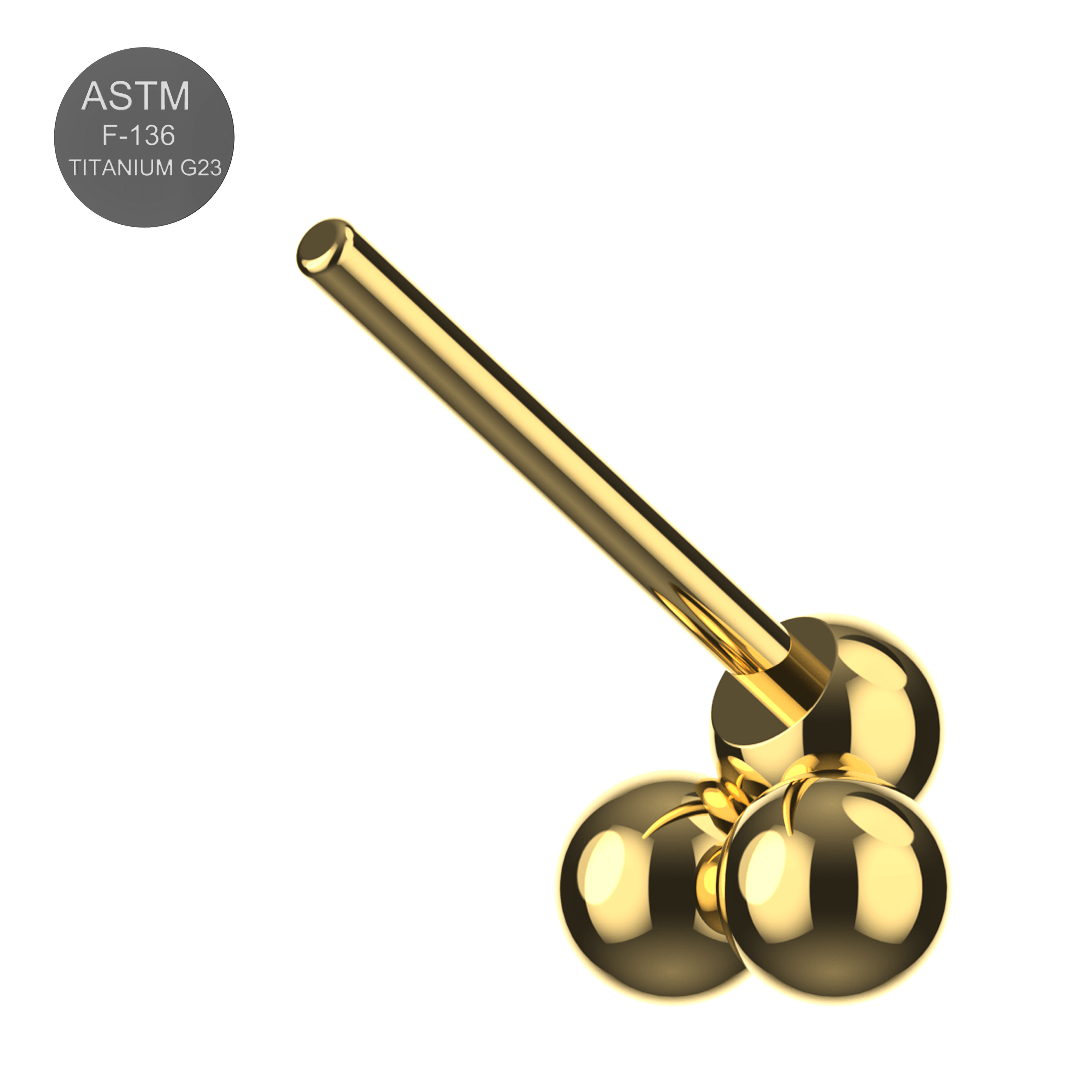 G23 Titanium Tri-Ball Thread-less Push-Fit Top