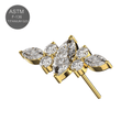 G23 Titanium CZ Jewelled Wings Design Thread-less Push-Fit Top