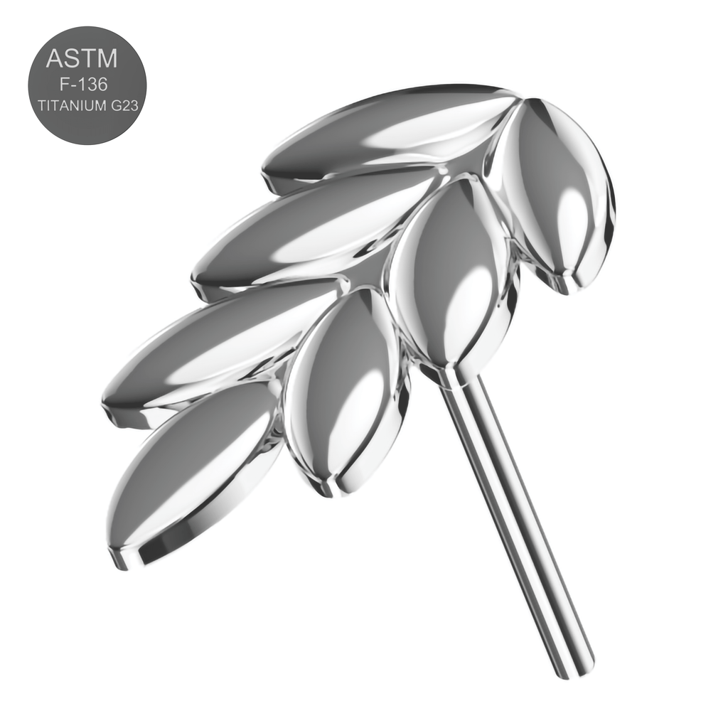 G23 Titanium Wheat Sheaf Design Thread-less Push-Fit Top