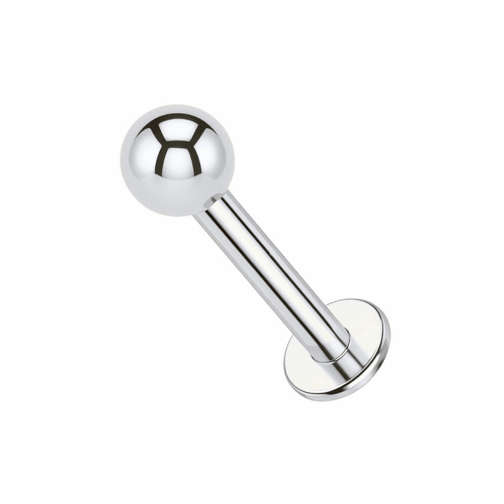 316L Surgical Steel Internally Threaded Ball Top Labret Stud