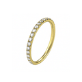 9K Gold Continuous Cubic Zirconia Hinged Segment Clicker Ring