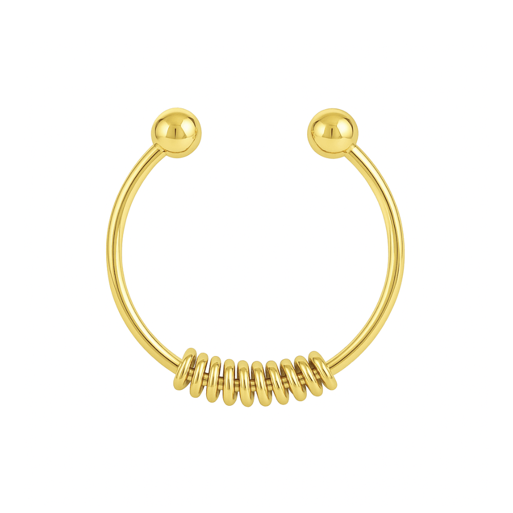 9K Gold Circular Spring Septum Ring
