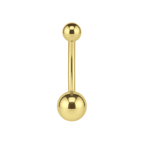 14K Gold Internally Threaded Belly Ring