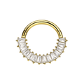 316L Surgical Steel CZ Jewelled 316L Hinged Segment Clicker Ring