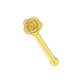14K Gold Rose Nose Bone