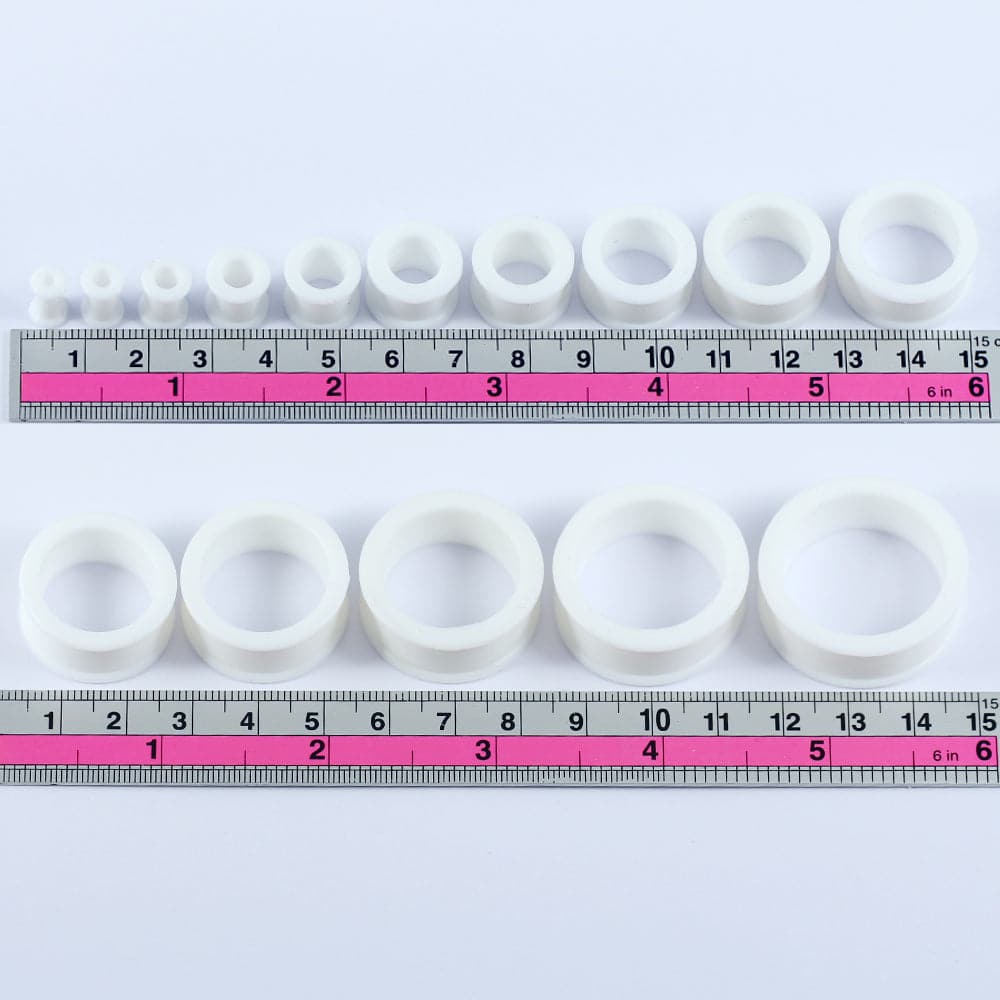 White Silicone Ear Tunnel