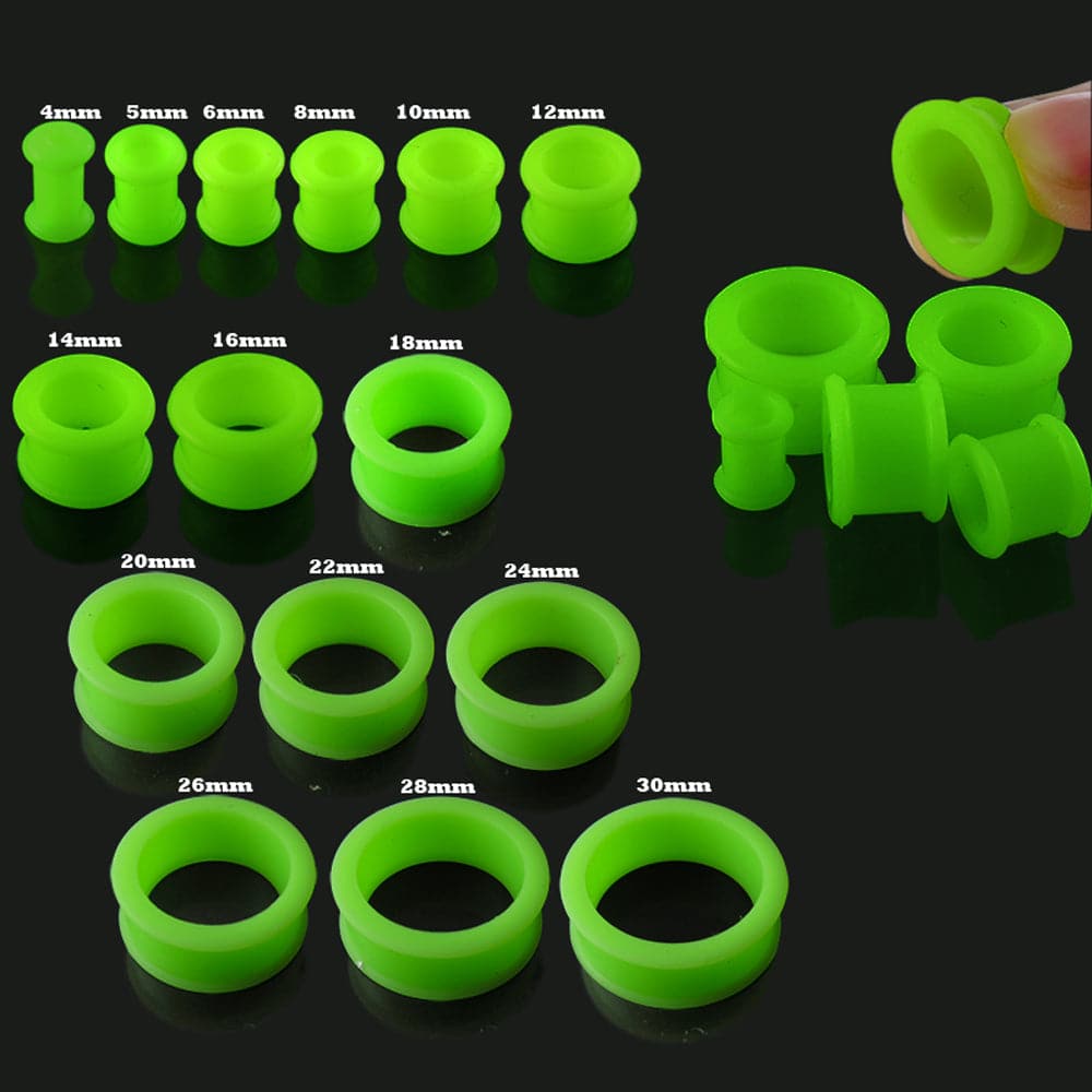 Green Silicone Ear Tunnel