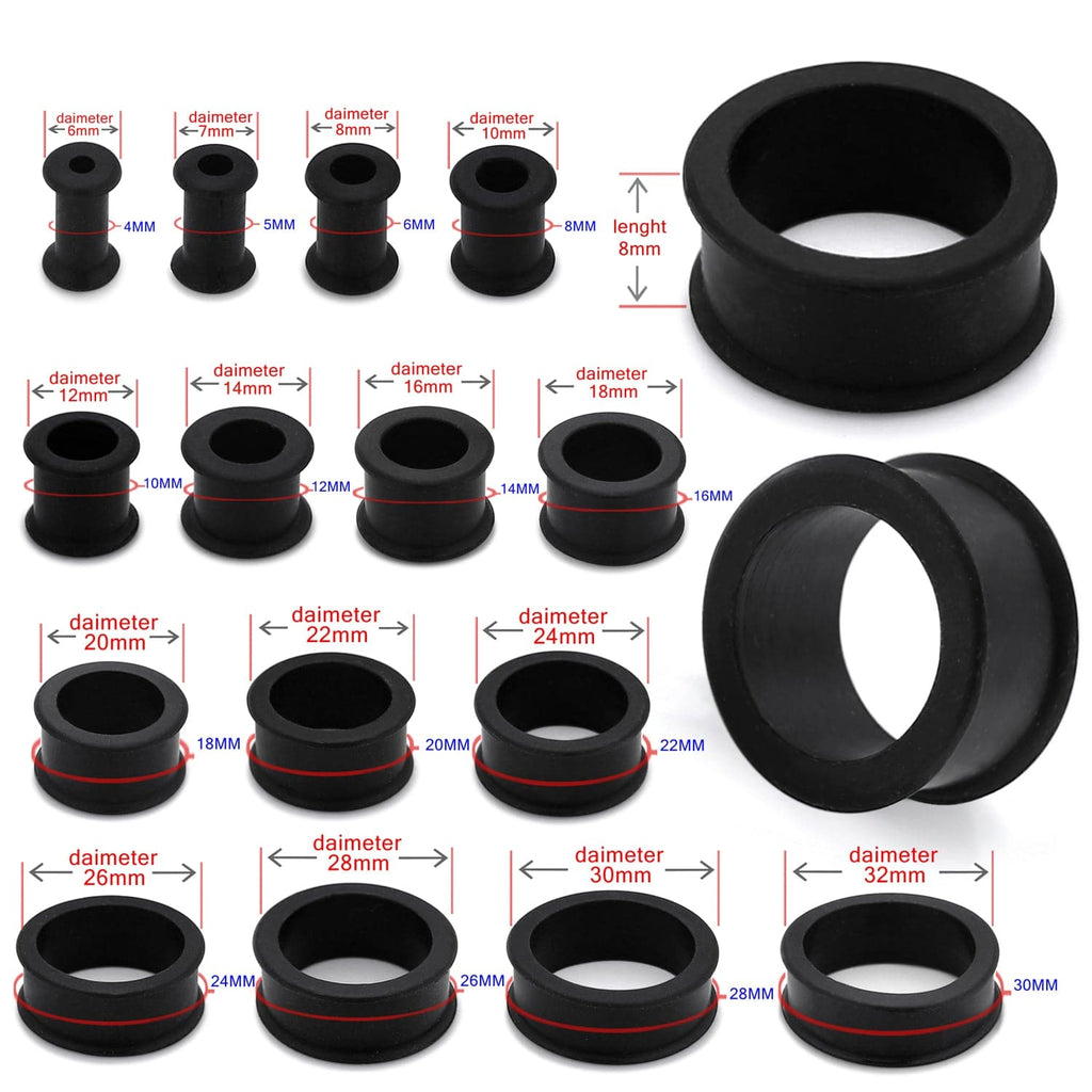 Black Silicone Ear Tunnel
