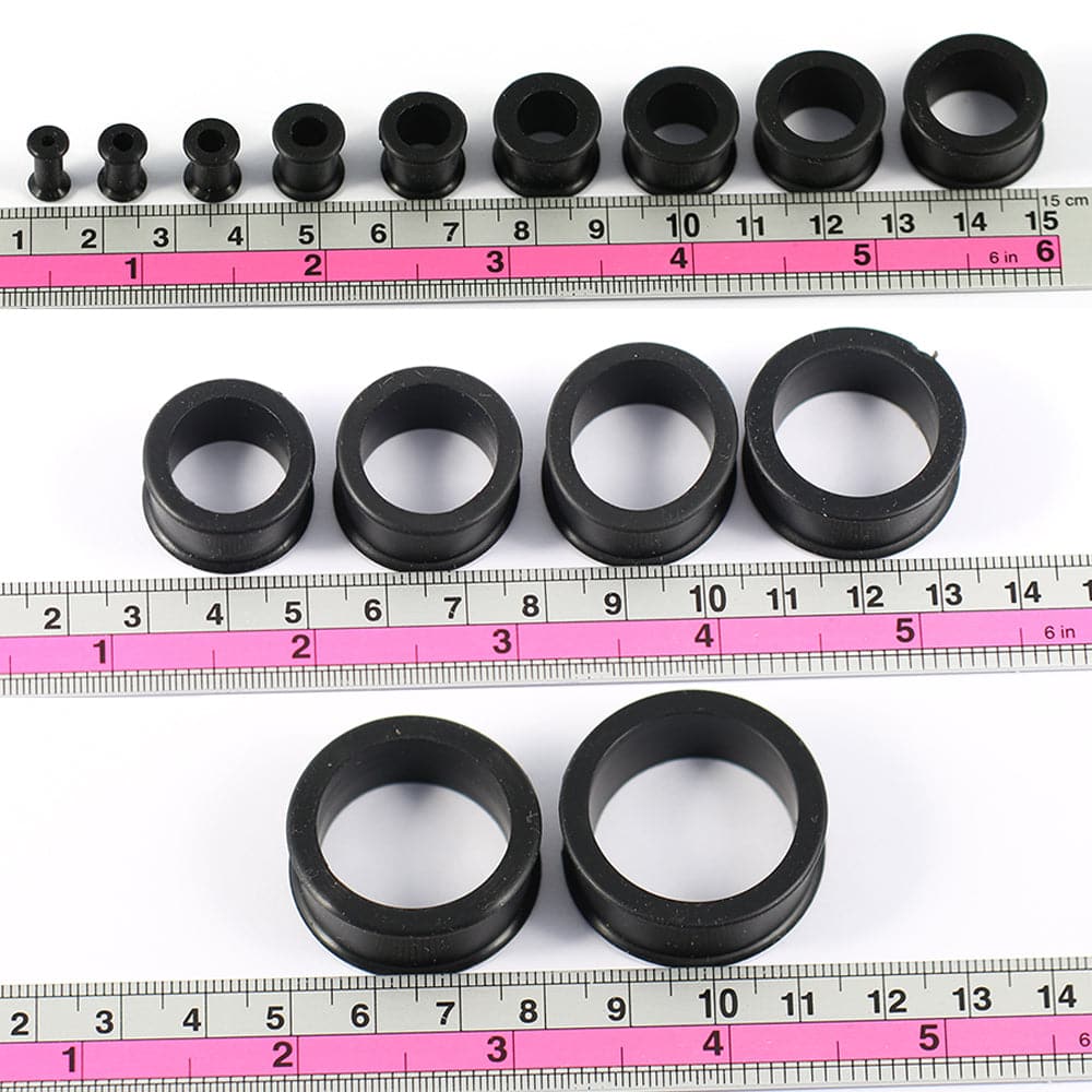 Black Silicone Ear Tunnel