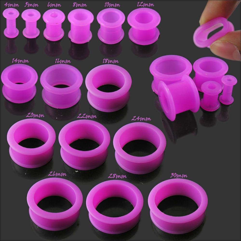 Purple Silicone Ear Tunnel