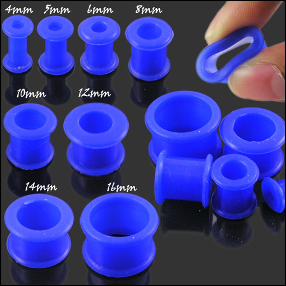 Dark Blue Silicone Ear Tunnel