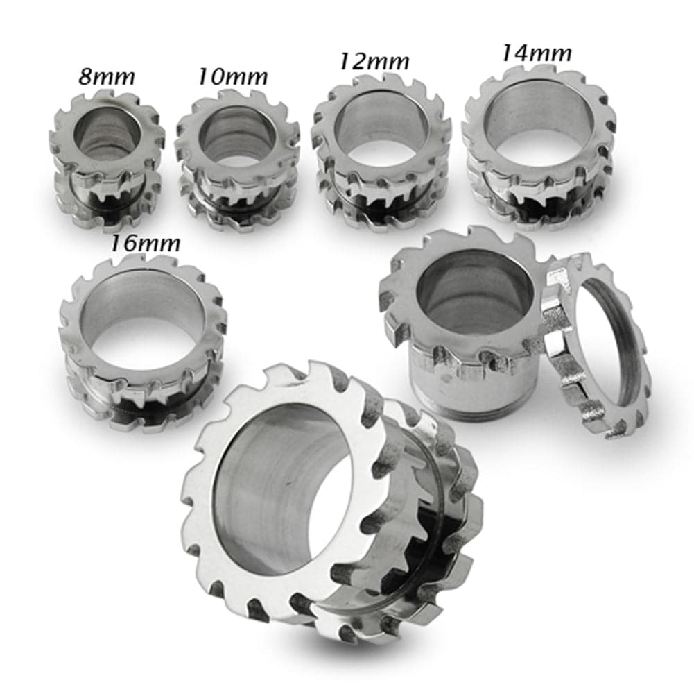 316L Surgical Steel Saw Blade Screw Fit Flesh Tunnel