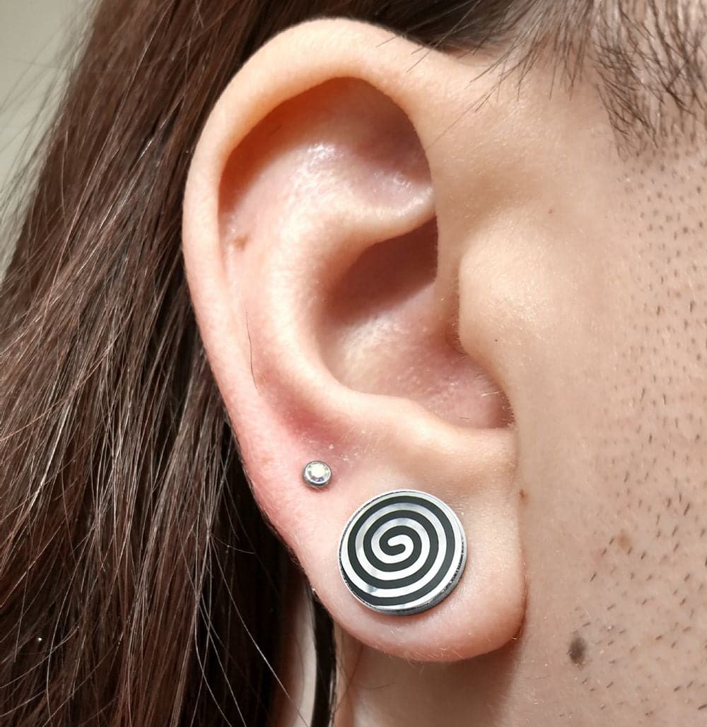 316L Surgical Steel Swirly Shell Flesh Tunnel