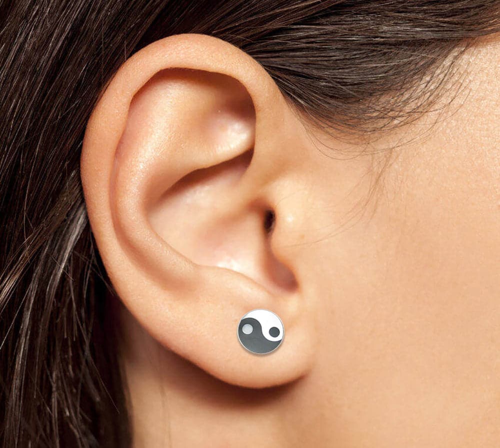 316L Surgical Steel Ying Yang Shell Flesh Tunnel
