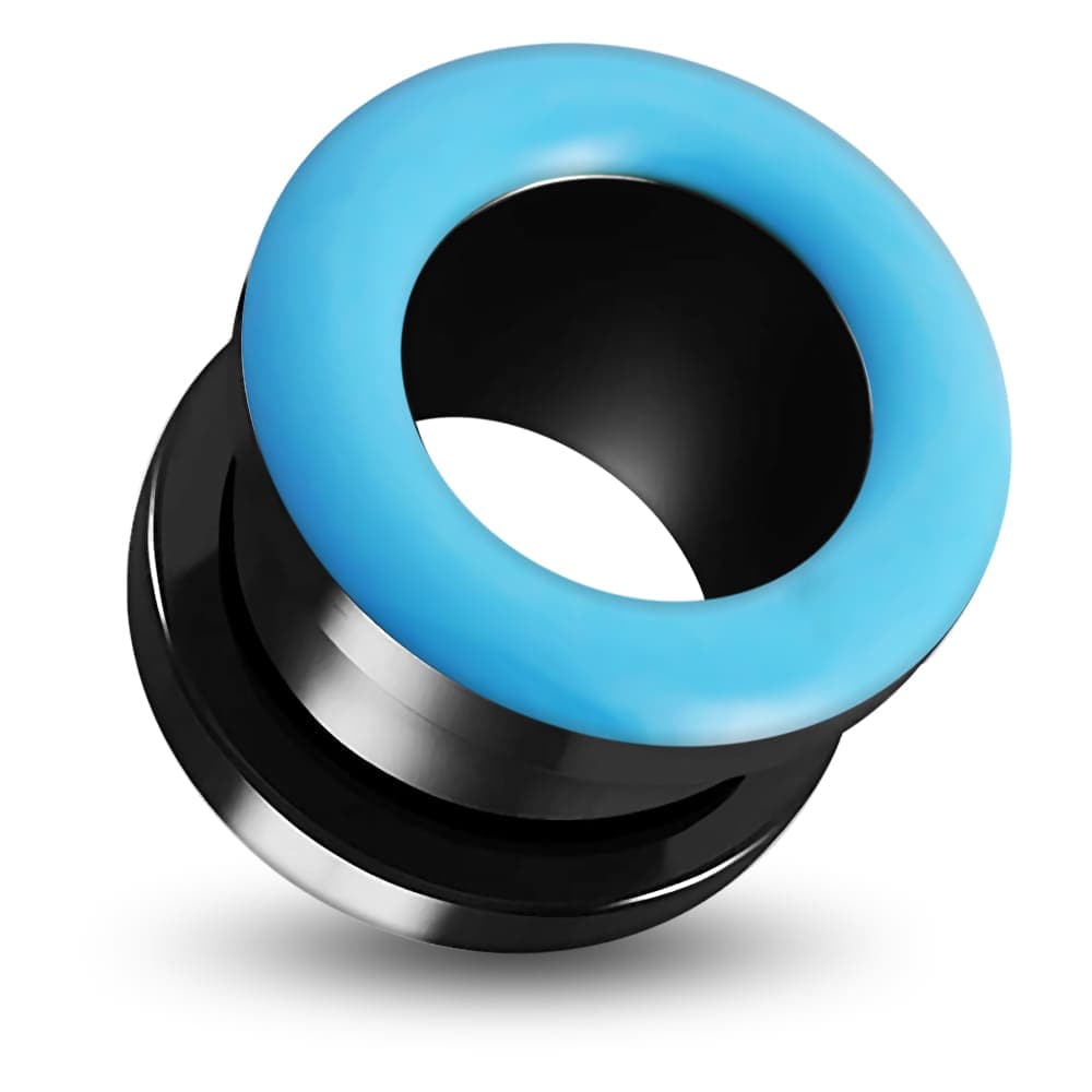 UV Coloured Inlay Screw Fit Flesh Tunnel