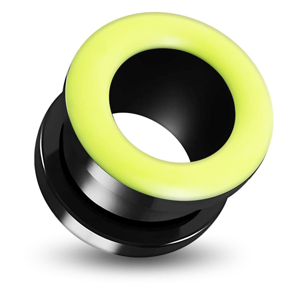 UV Coloured Inlay Screw Fit Flesh Tunnel