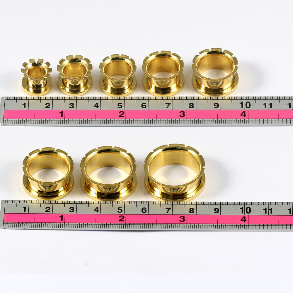 316L Surgical Steel Groove and Flare Flesh Tunnel