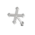 316L Surgical Steel Micro Setting Jewelled Irish Cross Tragus Stud