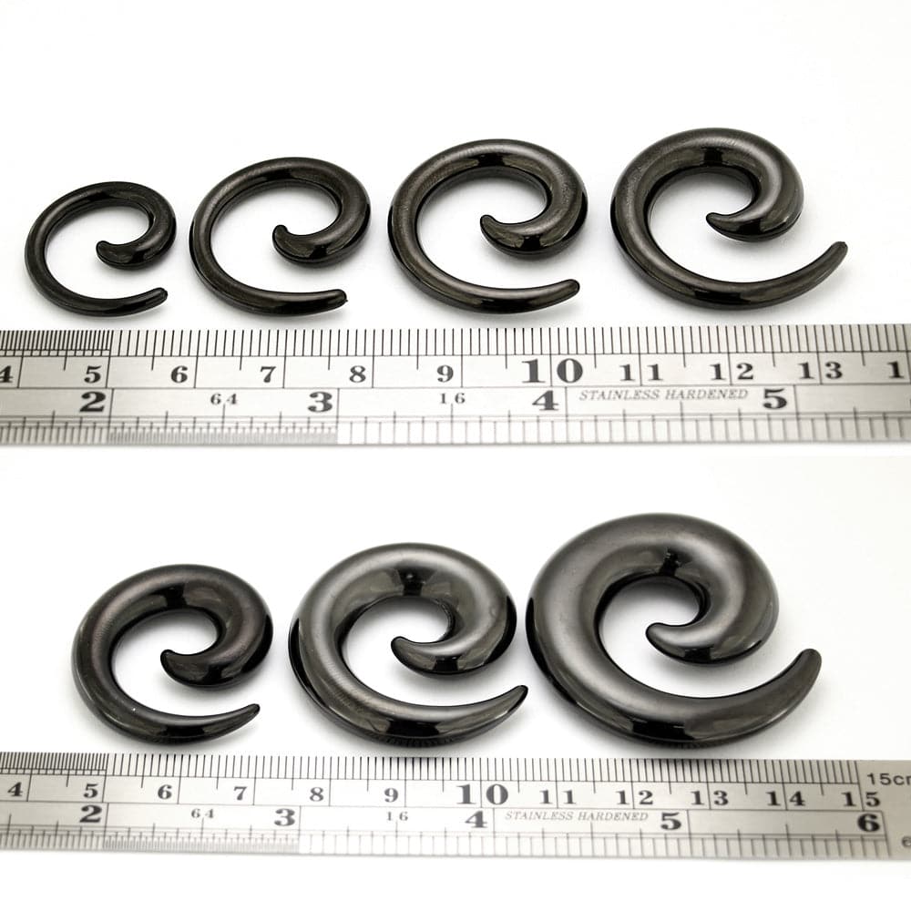 316L Surgical Steel Black PVD Plated Over Hollow Ear Expander