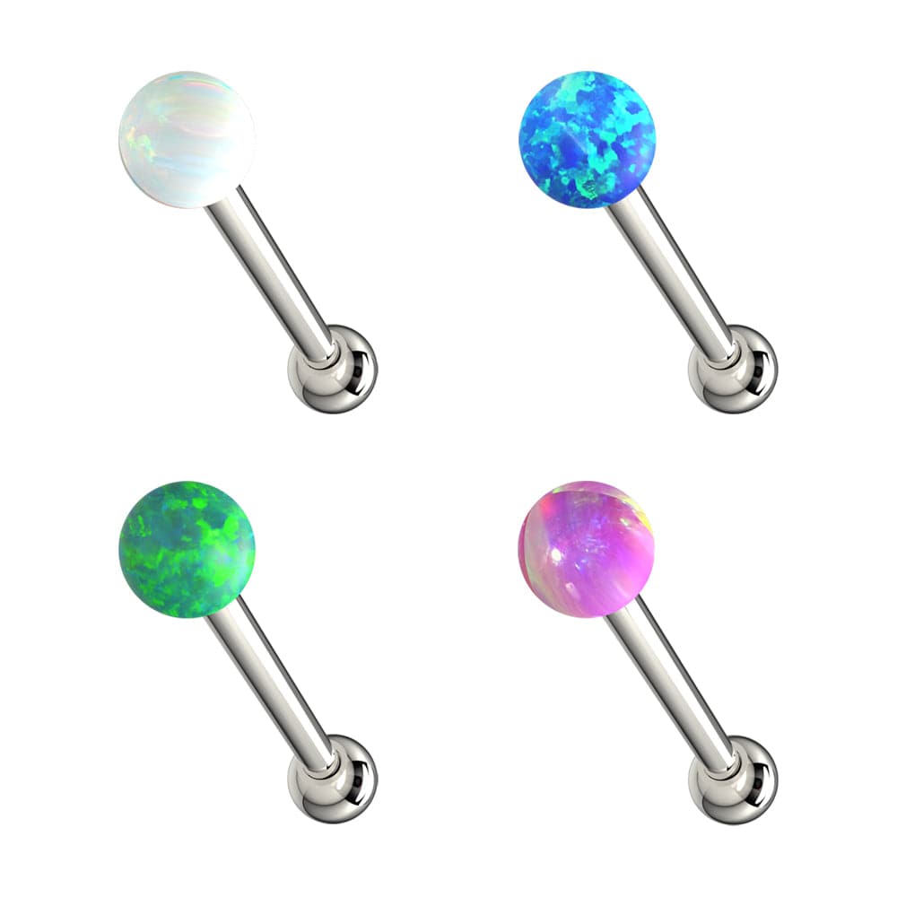 316L Surgical Steel Opal Stone Ball Cartilage Ear Stud