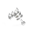 316L Surgical Steel Jewelled Crown Cartilage Ear Stud