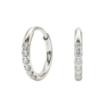 316L Surgical Steel Micro Jewelled Hinged Huggie Hoop