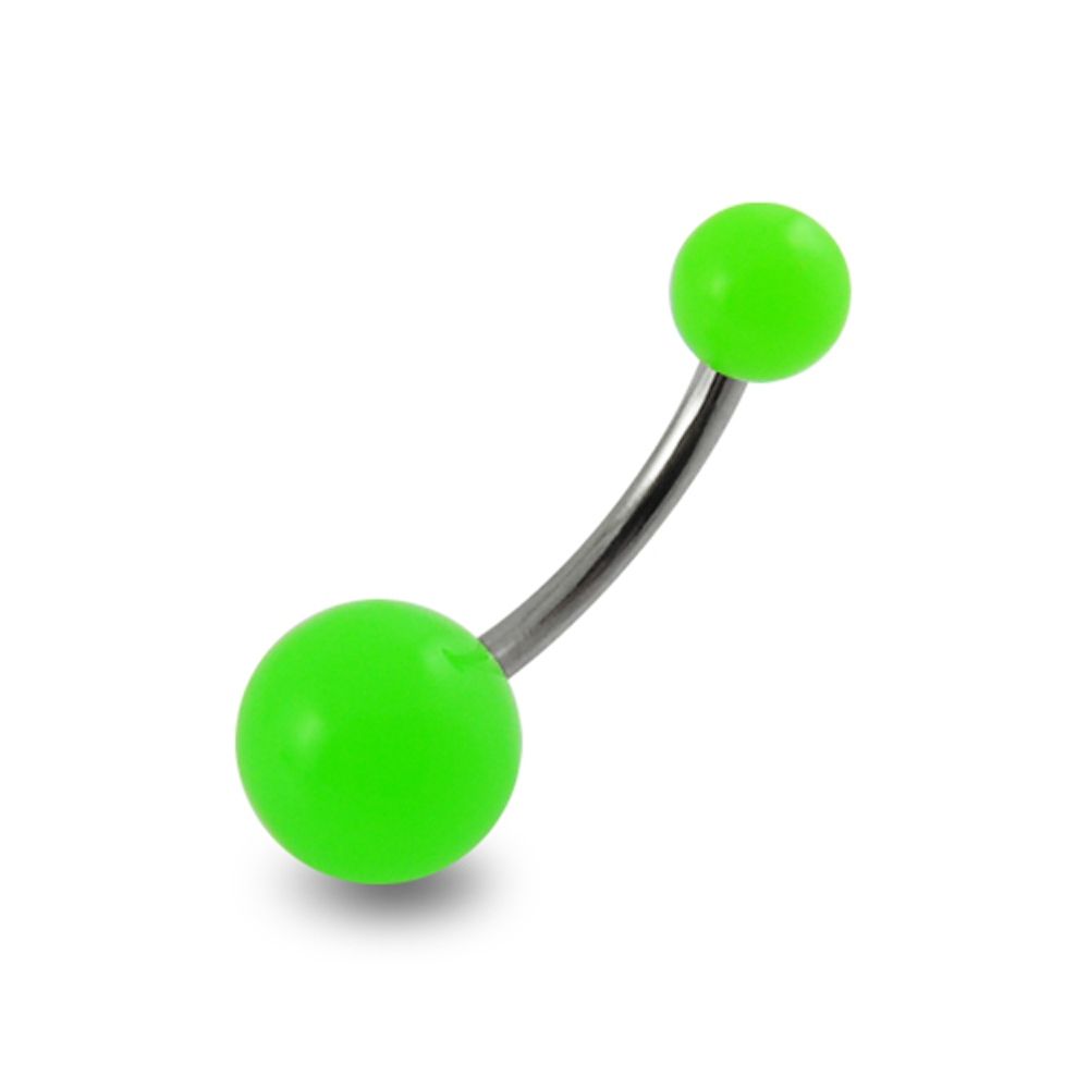 316L Surgical Steel Belly Banana with Traditional UV Balls (Pack of 10)