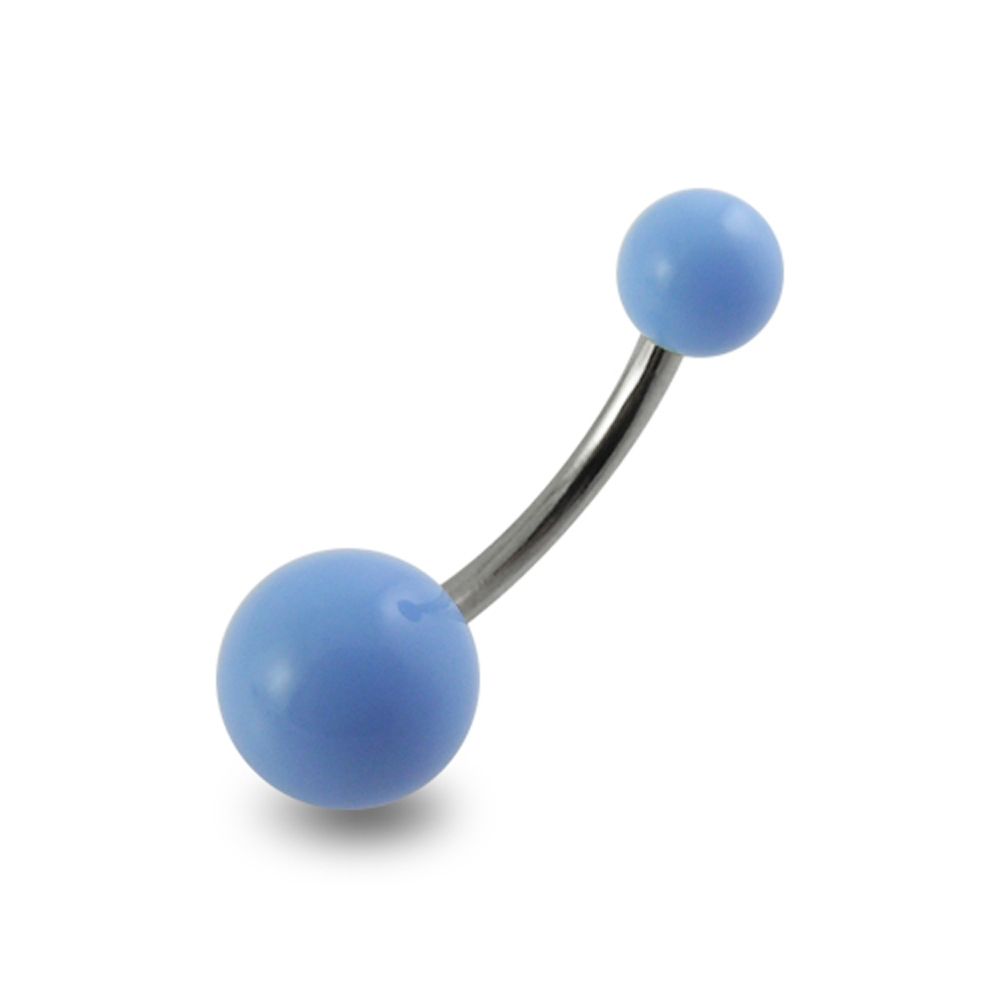 316L Surgical Steel Belly Banana with Traditional UV Balls (Pack of 10)