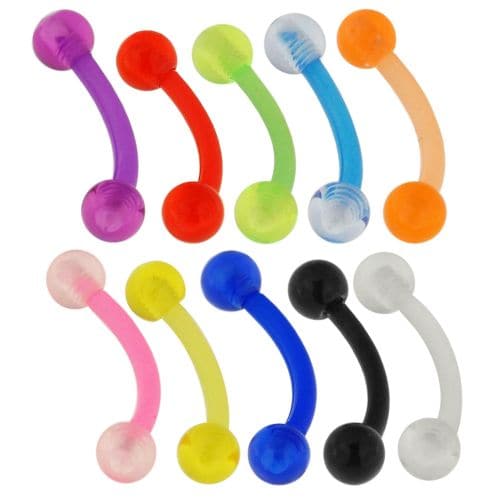 UV Curved Bar with Solid UV Balls (Pack of 10)