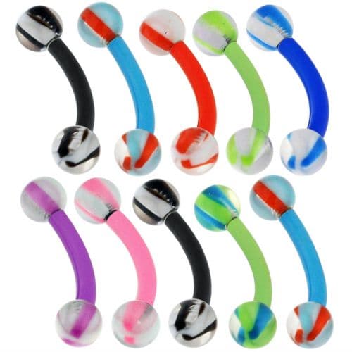 UV Curved Bar with Marble UV Balls (Pack of 10)