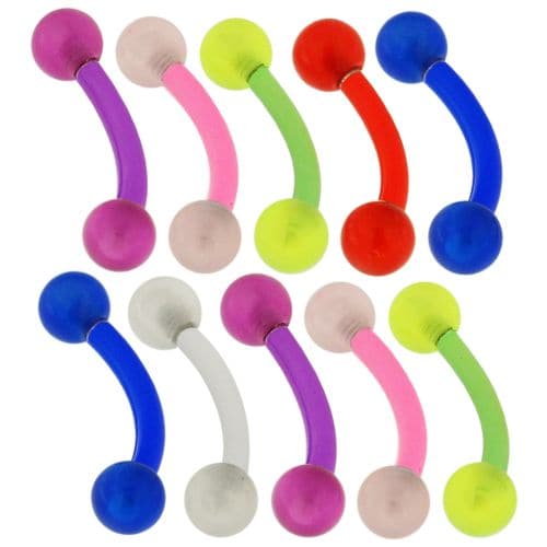 UV Curved Bar with Glossy UV Balls (Pack of 10)