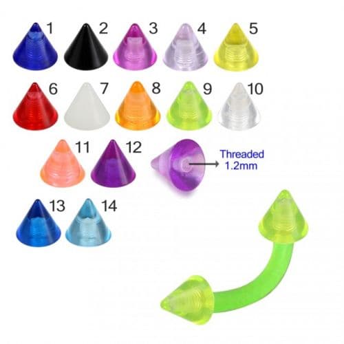 UV Lime Curved Bar with Plain UV Cone (Pack of 10)