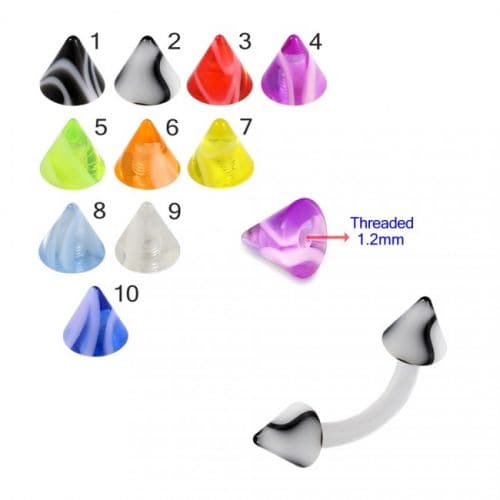 UV White Curved Bar with Printed UV Cone (Pack of 10)