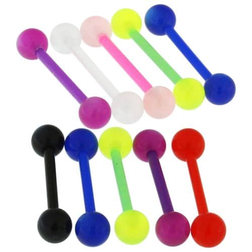 Multi-Coloured Bar with Simple UV Ball (Pack of 10)