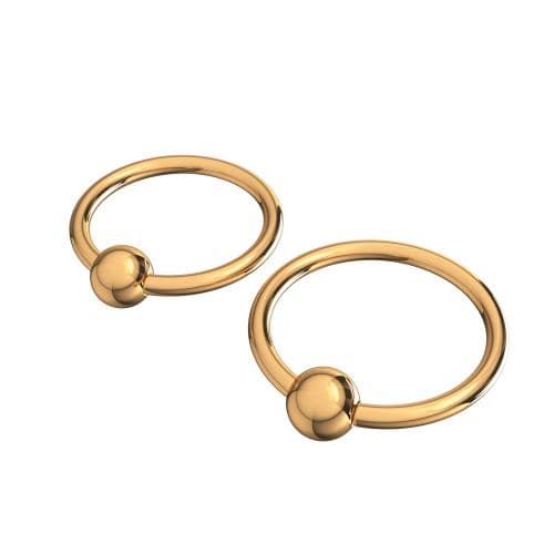 316L Surgical steel With Rose Gold PVD BCR Ring