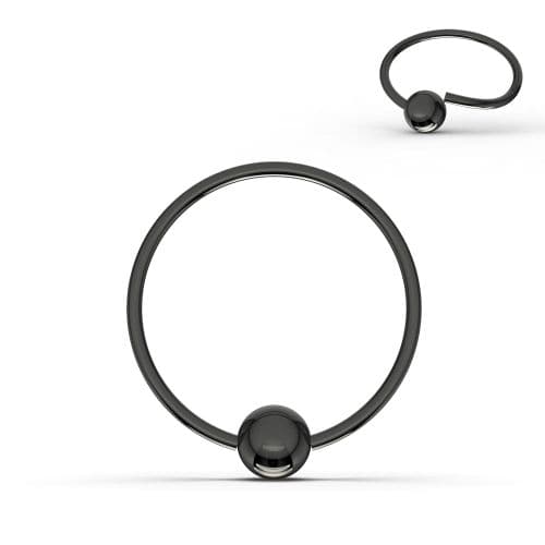 316L Surgical Steel With Black PVD Flexible BCR Piercing