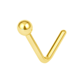 9K Gold L-Shaped Top Ball Nose Stud