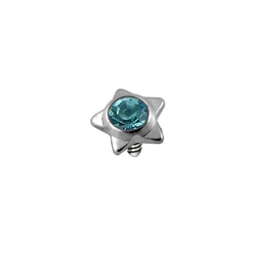 316L Surgical Steel Star Jewelled Dermal Anchor Top