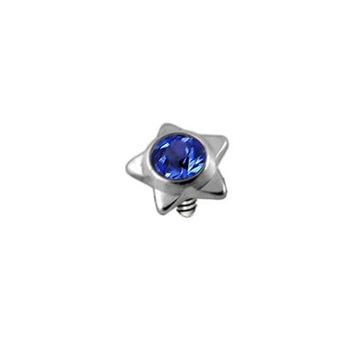 316L Surgical Steel Star Jewelled Dermal Anchor Top