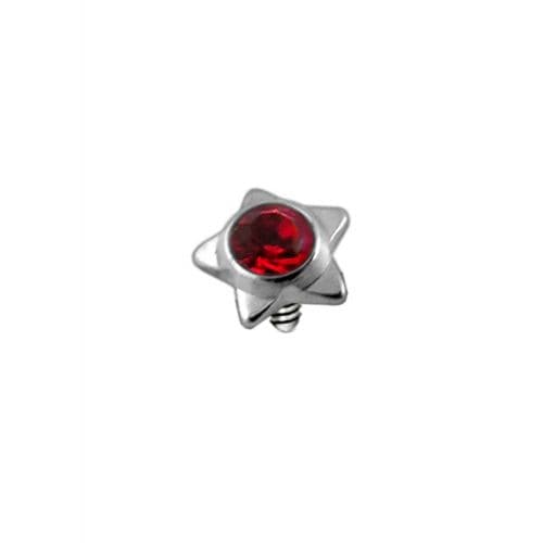 316L Surgical Steel Star Jewelled Dermal Anchor Top