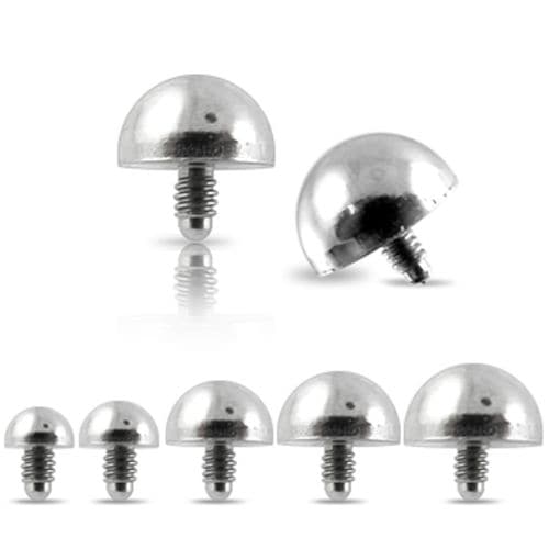 316L Surgical Steel Half Ball Dermal Anchor Tops