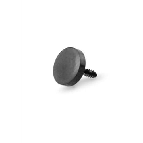 316L Surgical Steel Black Disc Dermal Anchor Tops