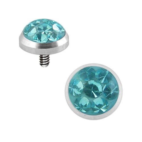 G23 Titanium Crystal Stone Dermal Anchor Top